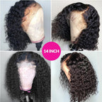 4X4 Water Wave Short Bob Wig 8-12Inches Best Human Hair Wigs For Black Woman Brazilian Pre Plucked Baby Hairs Jerry Curl Wigs Wigs For Black Women Gifts for Girlfriends Stevvex