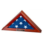 Flag Display Case for 4x6 flag with Cherry Finish. The Military Gift Store