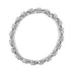 14K White Gold 6-1/3 Cttw Round Brilliant-Cut Diamond Round Cluster & X-Link 7" Tennis Bracelet (I-J Color, SI2-I1 Clarity) Lootquake LLC