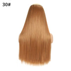 5 Clip In Hair Extension Heat Resistant Fake Hairpieces Long Wavy Hairstyles Synthetic Clip Golden On Hair Extensions Straight Hair Extensions with Invisible Fish Line Layered Hairpiece