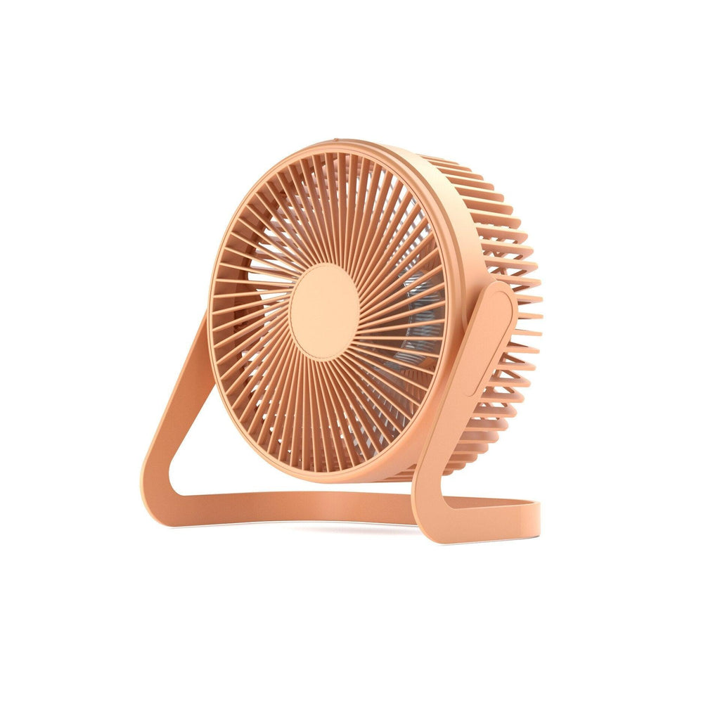 5 Inch USB Desktop Fan 360° Rotating Mini Adjustable Portable Electric Fan Summer Mute Air Cooler For Home Office Strong Wind Two Speed Modes Super Silent Mini Portable Desktop USB Cooler Cooling Fan Stevvex