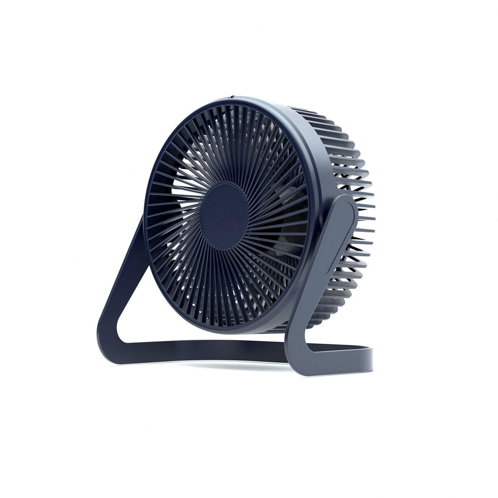5 Inch USB Desktop Fan 360° Rotating Mini Adjustable Portable Electric Fan Summer Mute Air Cooler For Home Office Strong Wind Two Speed Modes Super Silent Mini Portable Desktop USB Cooler Cooling Fan Stevvex