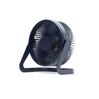 5 Inch USB Desktop Fan 360° Rotating Mini Adjustable Portable Electric Fan Summer Mute Air Cooler For Home Office Strong Wind Two Speed Modes Super Silent Mini Portable Desktop USB Cooler Cooling Fan Stevvex