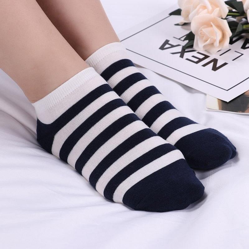 5 Pairs 3D Cartoon Harajuku Cat Cute Heart Invisible Cotton Socks Casual Boat Socks Funny Girl Ankle Sock Set for Women Stevvex