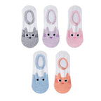 5 Pairs 3D Cartoon Harajuku Cat Cute Heart Invisible Cotton Socks Casual Boat Socks Funny Girl Ankle Sock Set for Women Stevvex