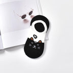 5 Pairs Cute Animal Spring Women Cotton Boat Socks Set Korean Style Funny Cat Dog Panda Low Cut Ankle Short Socks