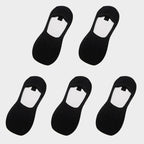5 Pairs Women Cotton Low Cut Socks Solid Snowflake Soft Summer Silicone Non-slip Deep Mouth Prevent Heel Loss Slipper Socks For Women