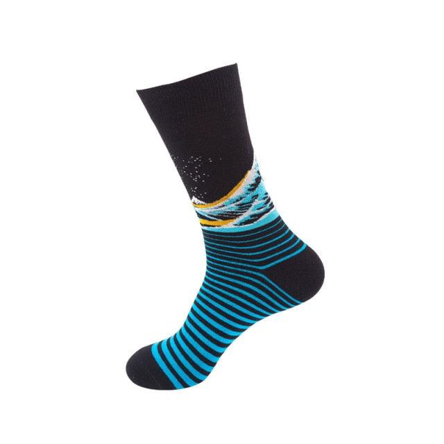 5 Pairs Women's Colorful Cotton Socks Fruits Banana Avocado Lemon Egg Cookie Donuts Food Happy Color Socks Stevvex
