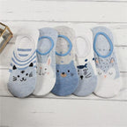 5 Pairs/Lot Cute Harajuku Animal Women Socks Set Funny Spring Cat Dog Rabbit Panda Low Cut Short Sock Happy Stevvex