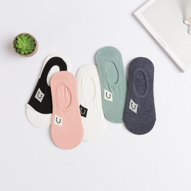 5 Pairs/Lot Cute Harajuku Animal Women Socks Set Funny Spring Cat Dog Rabbit Panda Low Cut Short Sock Happy Stevvex