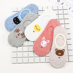 5 Pairs/Lot Cute Harajuku Animal Women Socks Set Funny Spring Cat Dog Rabbit Panda Low Cut Short Sock Happy Stevvex