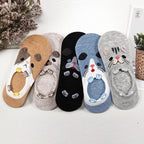 5 Pairs/Lot Cute Harajuku Animal Women Socks Set Funny Spring Cat Dog Rabbit Panda Low Cut Short Sock Happy Stevvex