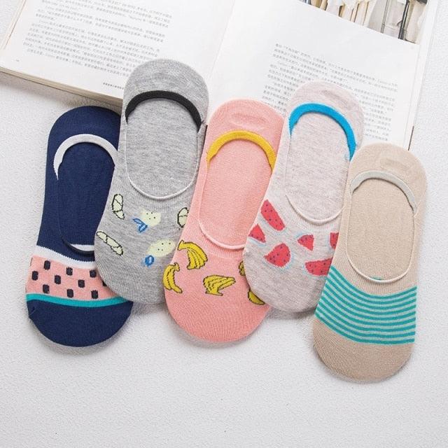 5 Pairs/Lot Cute Harajuku Animal Women Socks Set Funny Spring Cat Dog Rabbit Panda Low Cut Short Sock Happy Stevvex