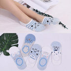 5 Pairs/Set Women's Cotton Happy Cute Cat Short Socks Print Cartoon Animal Casual Summer Socks Red Heart Funny Ankle Socks Pure Cotton Socks For Men And Women