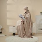 5-Piece Set Butterfly Abaya With Niqab, Loose Full Cover Satin Abaya (MOA019) - SJB-DIAMOND ELITES