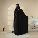 5-Piece Set Butterfly Abaya With Niqab, Loose Full Cover Satin Abaya (MOA019) - SJB-DIAMOND ELITES