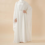 5-Piece Set Butterfly Abaya With Niqab, Loose Full Cover Satin Abaya (MOA019) - SJB-DIAMOND ELITES
