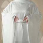 5-Piece Set Butterfly Abaya With Niqab, Loose Full Cover Satin Abaya (MOA019) - SJB-DIAMOND ELITES