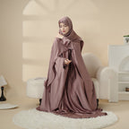 5-Piece Set Butterfly Abaya With Niqab, Loose Full Cover Satin Abaya (MOA019) - SJB-DIAMOND ELITES