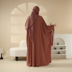 5-Piece Set Farasha Abaya, Premium Farasha Textured Open Abaya (MOA095)