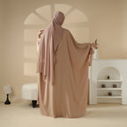 5-Piece Set Farasha Abaya, Premium Farasha Textured Open Abaya (MOA095)