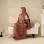 5-Piece Set Farasha Abaya, Premium Farasha Textured Open Abaya (MOA095)