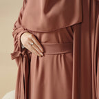 5-Piece Set Farasha Abaya, Premium Farasha Textured Open Abaya (MOA095)