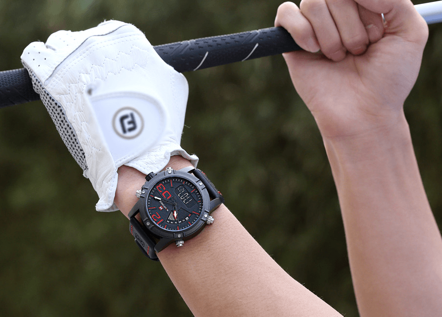 Men's Multifunction Digital Analog Waterproof Watch With Alarm And Automatic Time Zones Unique Design Excellent Gift - SJB-DIAMOND ELITES