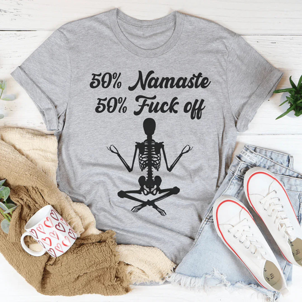 50% Namaste Tee Peachy Sunday
