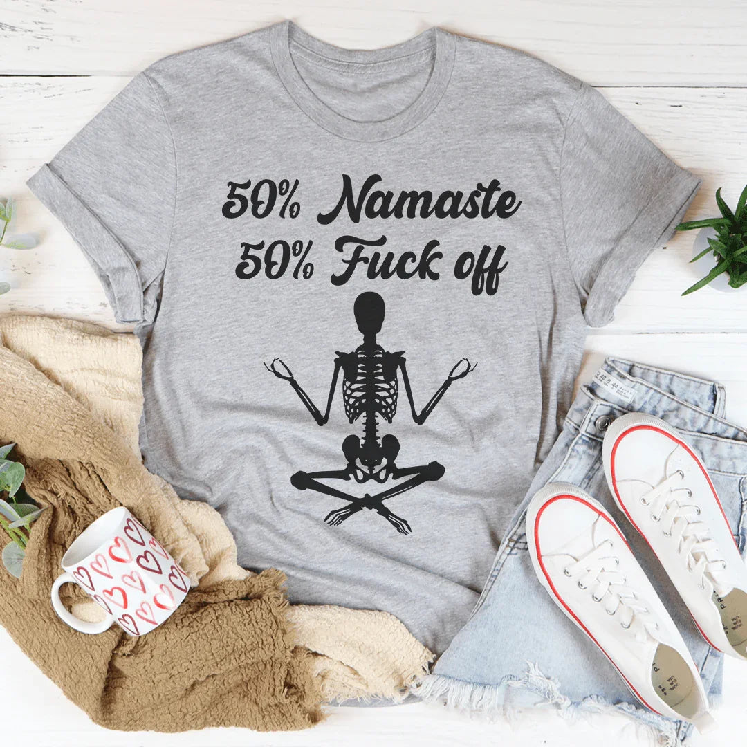 50% Namaste Tee Peachy Sunday