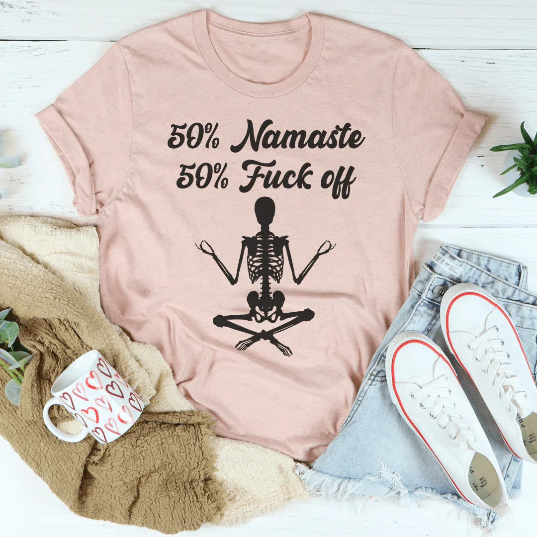 50% Namaste Tee Peachy Sunday