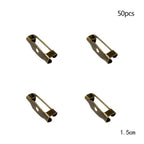 50 Pcs/Lot 15 20 25 30 35 mm 40mm Brooch Clip Base Pin Safety Pin Brooch Set Blank Base For Jewelry Making Supplies Bar Pins Brooch Pin Backs Safety Clasp Gold and Silver Safety Pins Stevvex