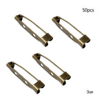 50 Pcs/Lot 15 20 25 30 35 mm 40mm Brooch Clip Base Pin Safety Pin Brooch Set Blank Base For Jewelry Making Supplies Bar Pins Brooch Pin Backs Safety Clasp Gold and Silver Safety Pins Stevvex