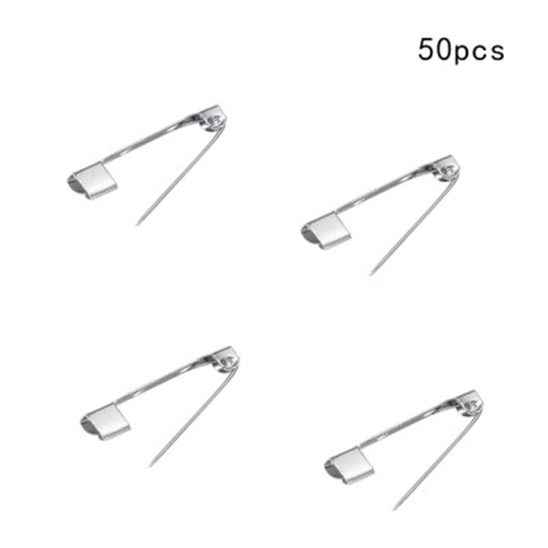 50 Pcs/Lot 15 20 25 30 35 mm 40mm Brooch Clip Base Pin Safety Pin Brooch Set Blank Base For Jewelry Making Supplies Bar Pins Brooch Pin Backs Safety Clasp Gold and Silver Safety Pins Stevvex