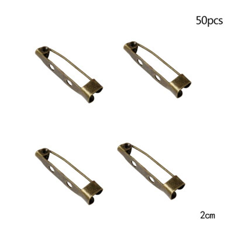 50 Pcs/Lot 15 20 25 30 35 mm 40mm Brooch Clip Base Pin Safety Pin Brooch Set Blank Base For Jewelry Making Supplies Bar Pins Brooch Pin Backs Safety Clasp Gold and Silver Safety Pins Stevvex