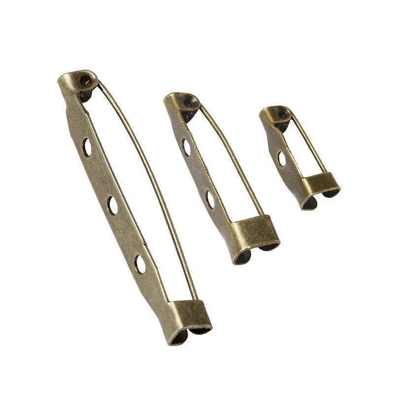 50 Pcs/Lot 15 20 25 30 35 mm 40mm Brooch Clip Base Pin Safety Pin Brooch Set Blank Base For Jewelry Making Supplies Bar Pins Brooch Pin Backs Safety Clasp Gold and Silver Safety Pins Stevvex