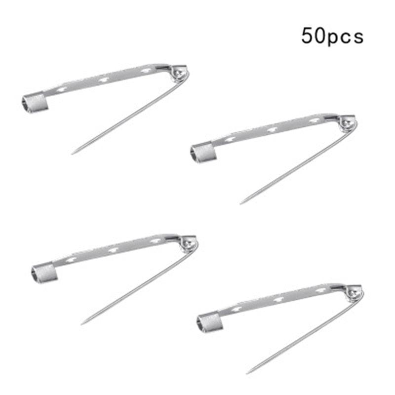50 Pcs/Lot 15 20 25 30 35 mm 40mm Brooch Clip Base Pin Safety Pin Brooch Set Blank Base For Jewelry Making Supplies Bar Pins Brooch Pin Backs Safety Clasp Gold and Silver Safety Pins Stevvex