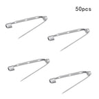 50 Pcs/Lot 15 20 25 30 35 mm 40mm Brooch Clip Base Pin Safety Pin Brooch Set Blank Base For Jewelry Making Supplies Bar Pins Brooch Pin Backs Safety Clasp Gold and Silver Safety Pins Stevvex