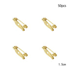 50 Pcs/Lot 15 20 25 30 35 mm 40mm Brooch Clip Base Pin Safety Pin Brooch Set Blank Base For Jewelry Making Supplies Bar Pins Brooch Pin Backs Safety Clasp Gold and Silver Safety Pins Stevvex