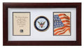 Flag Connections US Navy Medallion Double Picture Frame - Two 4 x 6 Photo Openings The Military Gift Store