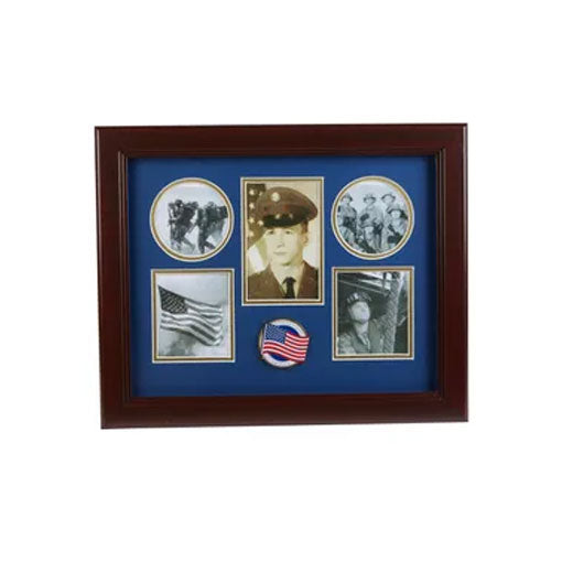 American Flag Medallion 5 Picture Collage Frame The Military Gift Store