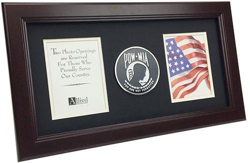 Flag Connections US Flag Store POW/MIA Medallion 8-Inch by 16-Inch Vertical Frame The Military Gift Store
