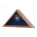 Military Veteran Funeral Flag Display Case - For Burial Casket Flag - INCLUDES Engraved Military Emblem. The Military Gift Store