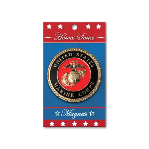 Flags Connections - Heroes Series Marine Corps Medallion Small Magnet - 2.25 Inches. The Military Gift Store