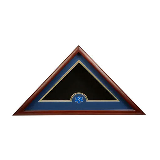 Medallion Flag Display Case, Memorial Flag Display case - EMS Medallion. The Military Gift Store