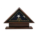 5'x9' Flag Display Case for American Veteran Burial Flag - Solid Wood, Cherry Finish with Name Plate Space, Army. The Military Gift Store