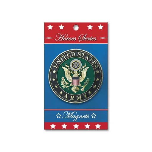 Flags Connections - Heroes Series Army Medallion Large Magnet - 3.75 Inches. The Military Gift Store