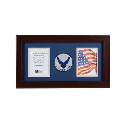 Aim High Air Force Medallion 4-Inch by 6-Inch Double Picture Frame The Military Gift Store