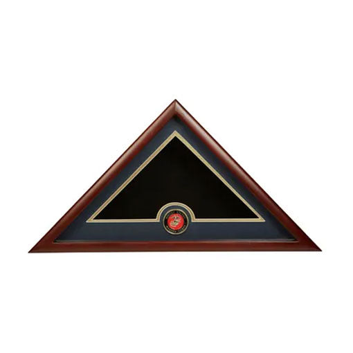 US Flag Display Case with Marine Corps Medallion The Military Gift Store