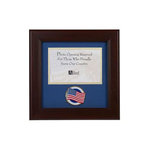 American Flag Medallion 4-Inch by 6-Inch Landscape Picture Frame The Military Gift Store